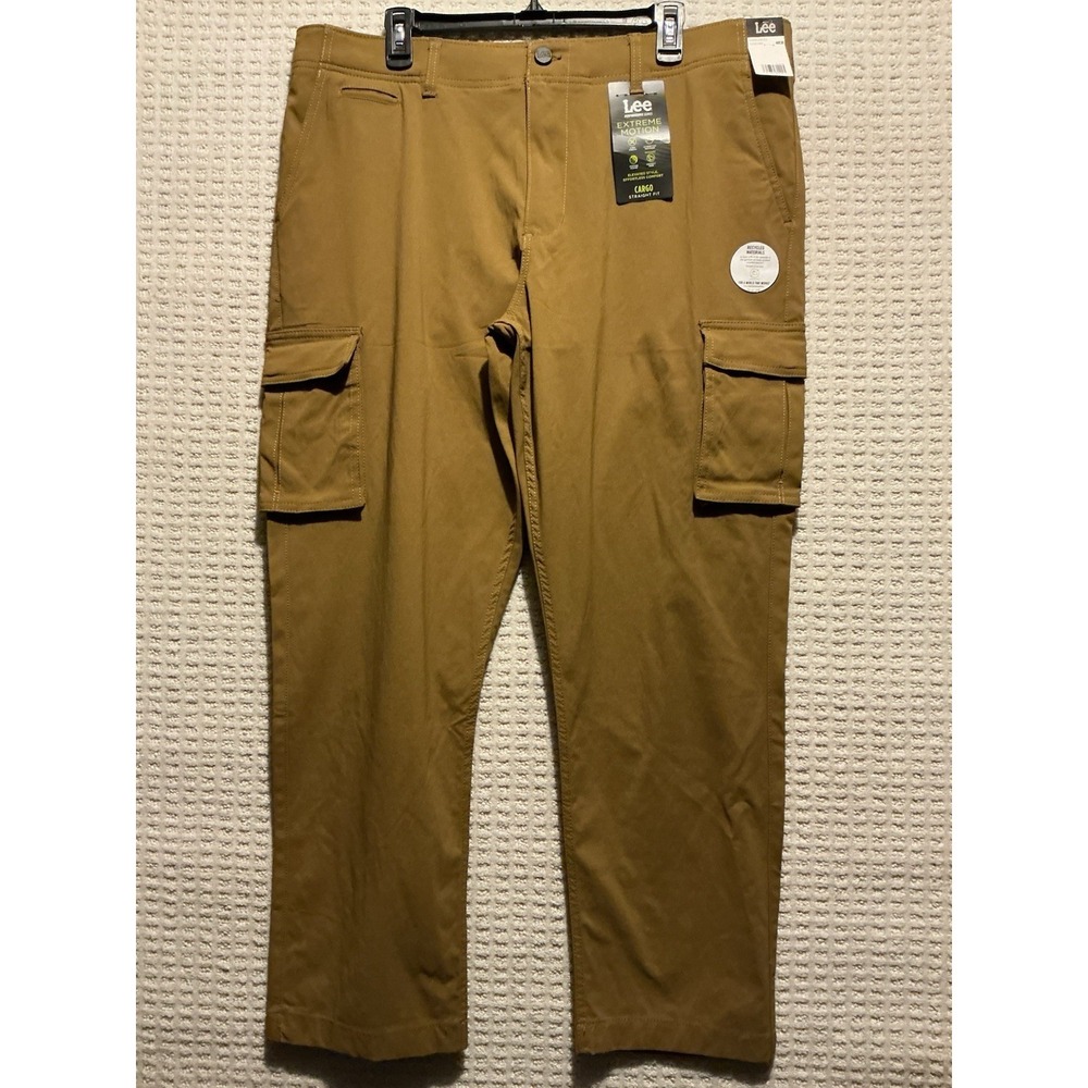 Lee Extreme Motion Cargo Straight Fit Pants 40x30 Tumbleweed NWT
